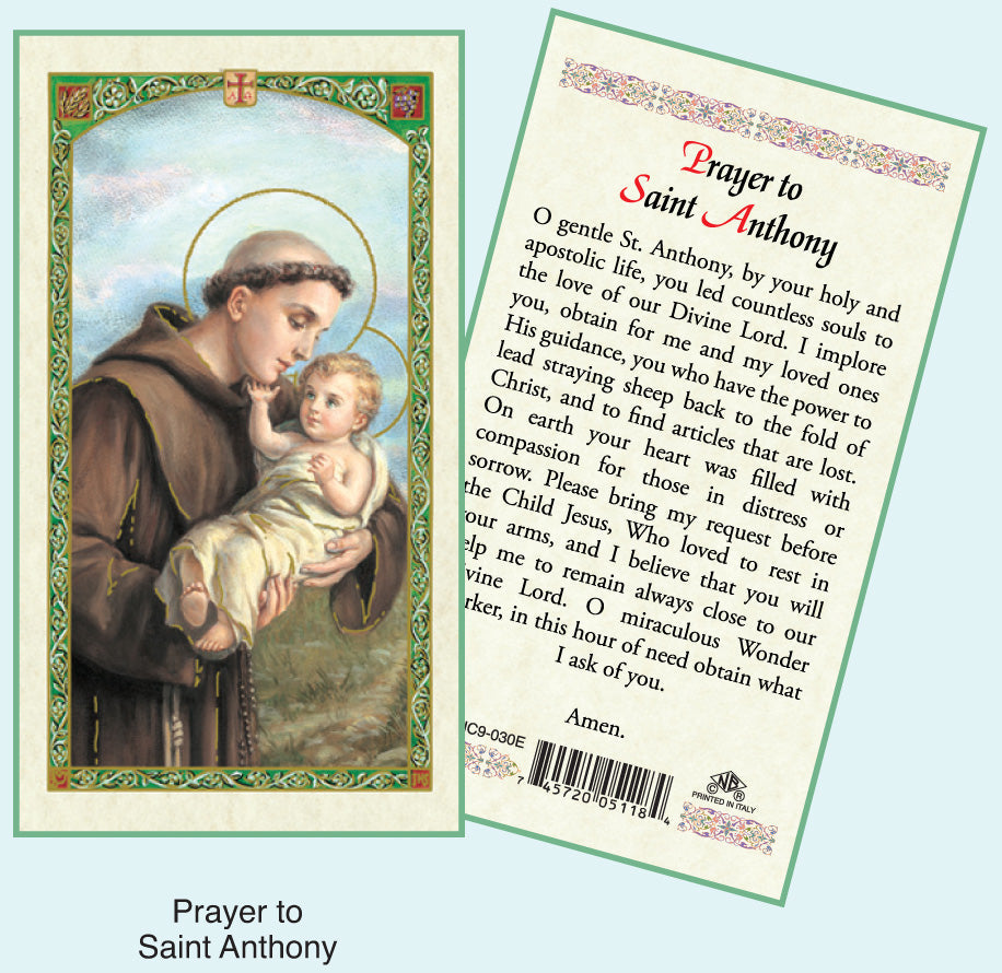 PRAYER CARD ST ANTHONY PADUA