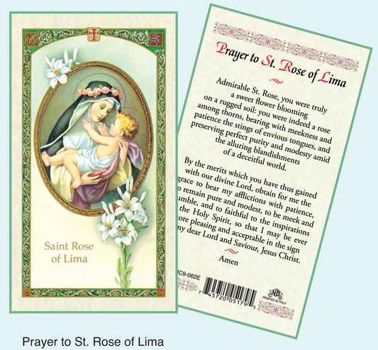 PRAYER CARD ST ROSE OF LIMA