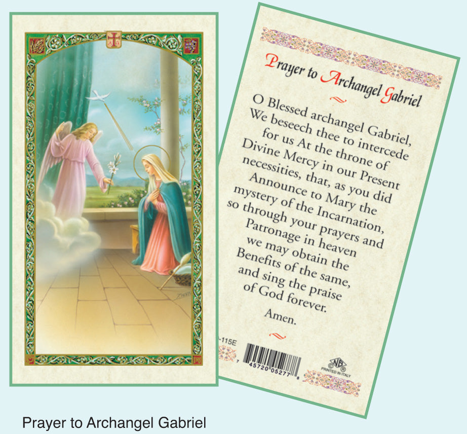 PRAYER CARD ST GABRIEL ARCHANG
