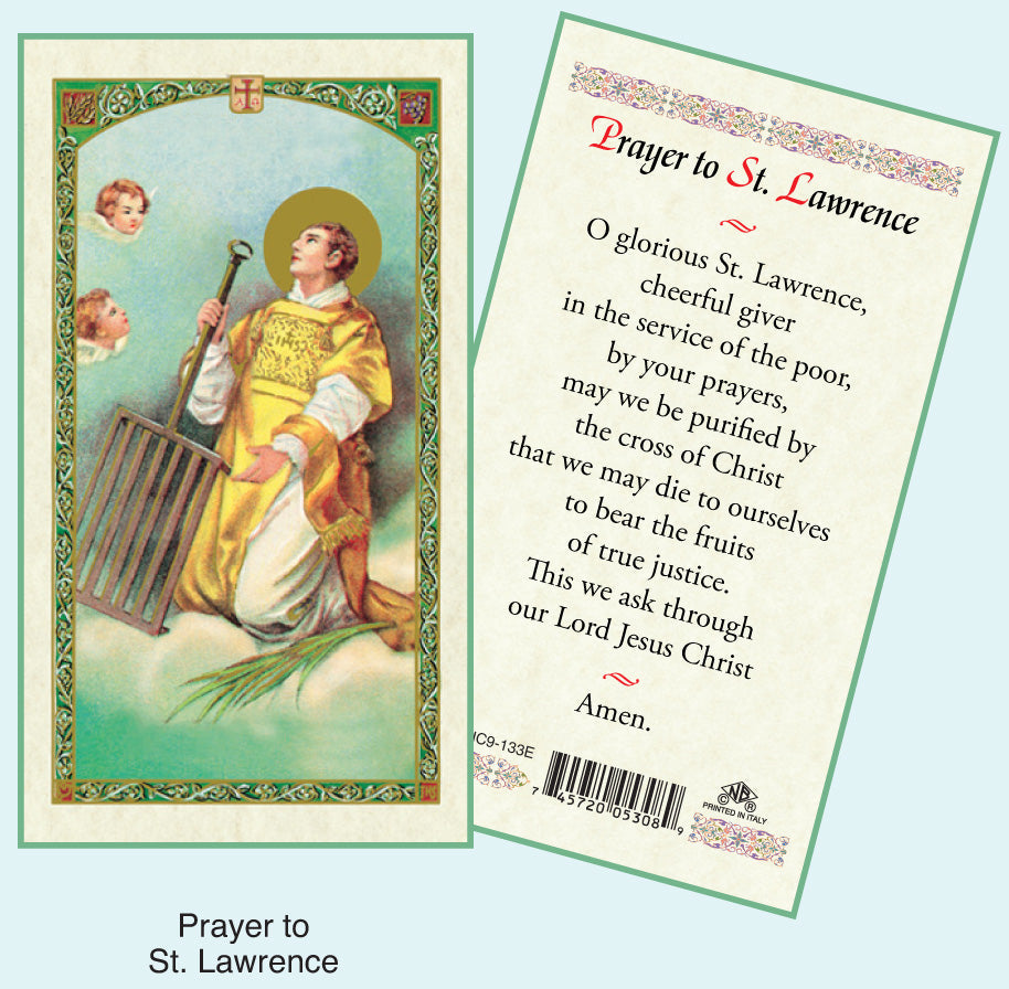 PRAYER CARD ST.LAWRENCE