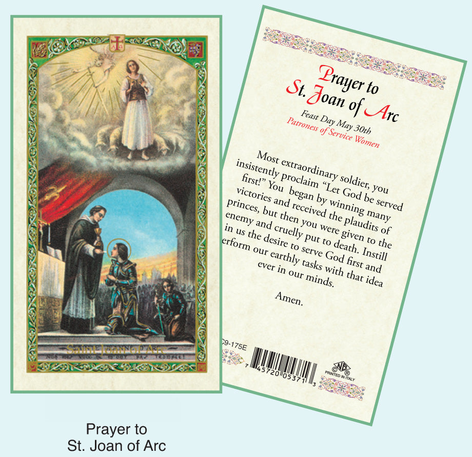PRAYER CARD ST JOAN OF ARC