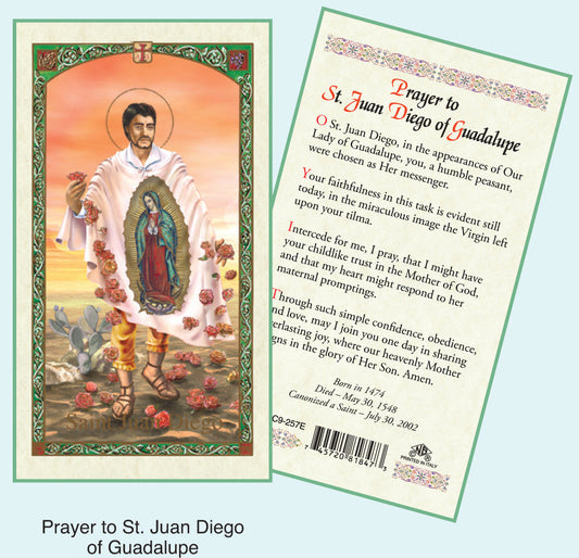 PRAYER CARD ST. JUAN DIEGO