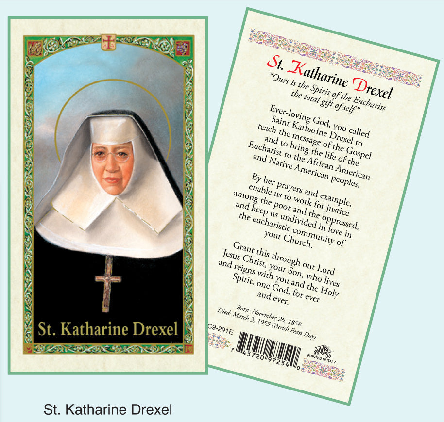PRAYER CARD ST.KATHERINE DREXE