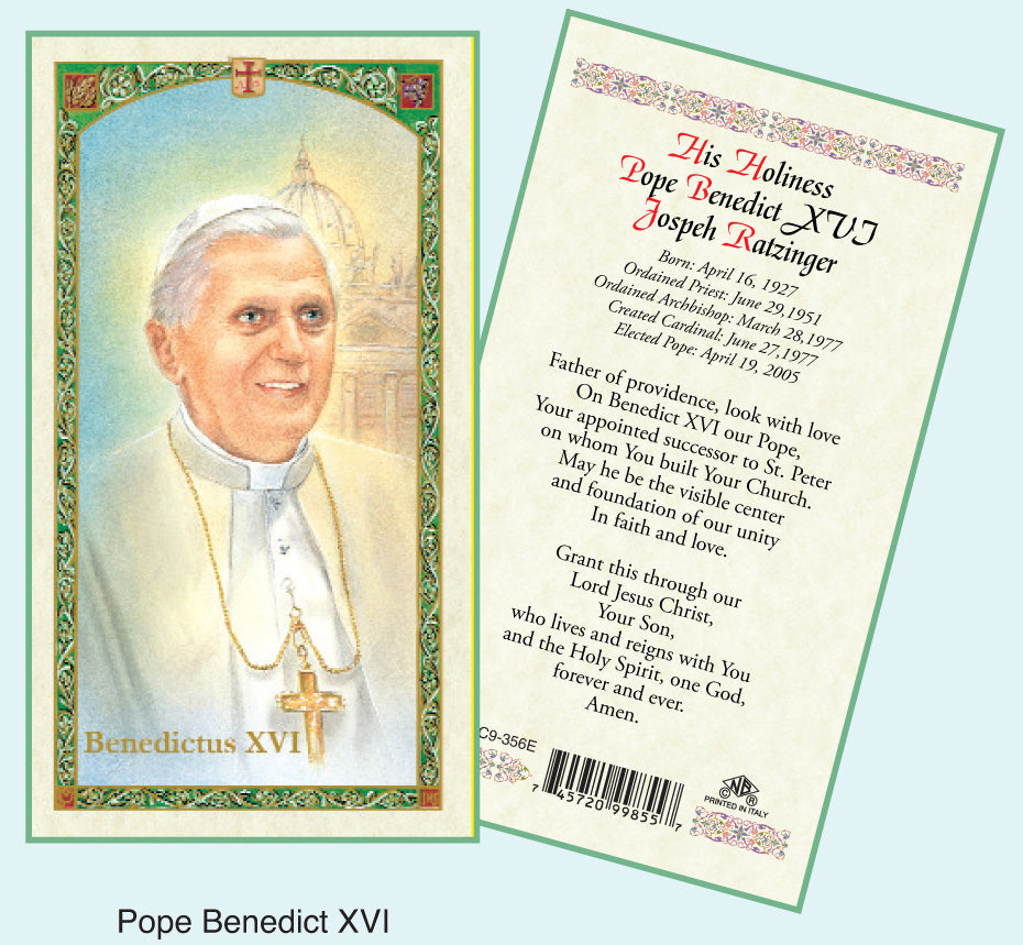 PRAYER CARD POPE BENEDICT XVI