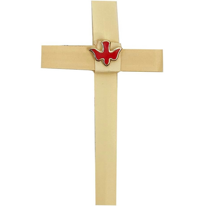 Palm Cross With Red Dove Lapel Pin