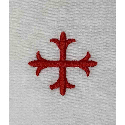 100% Cotton Mass Linens with Red Greek Cross Embroidery
