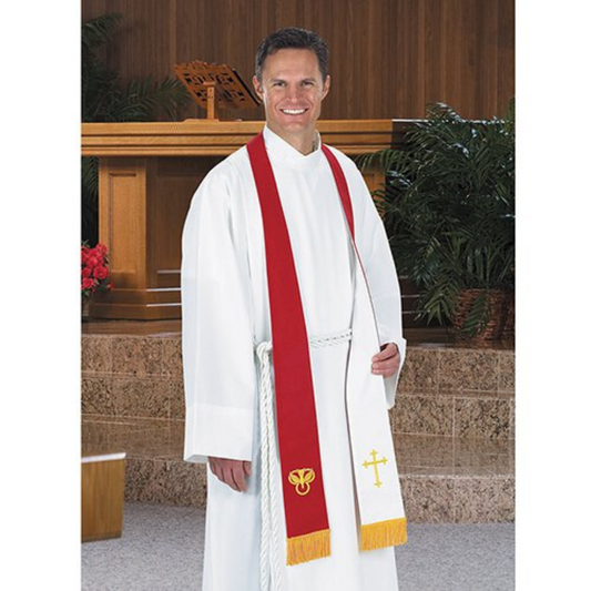 Reversible Pentecost Stole Red/White