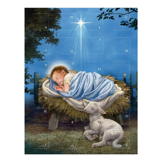 Advent Calendar Greeting Card - Christ Child - 12 Pk