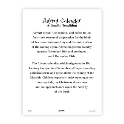 Unto Us A Child Is Born Advent Calendar - 12 Pk