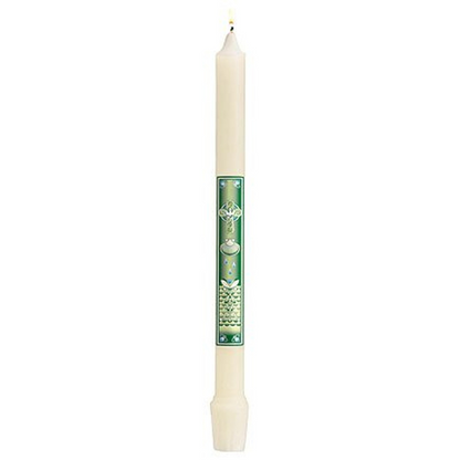 Dove With Shell Celtic Cross Baptism Candle