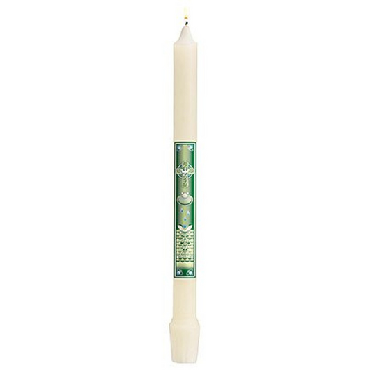 Dove With Shell Celtic Cross Baptism Candle