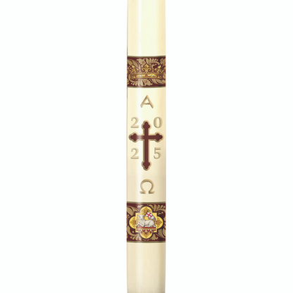 51% Beeswax Agnus Dei Paschal Candle