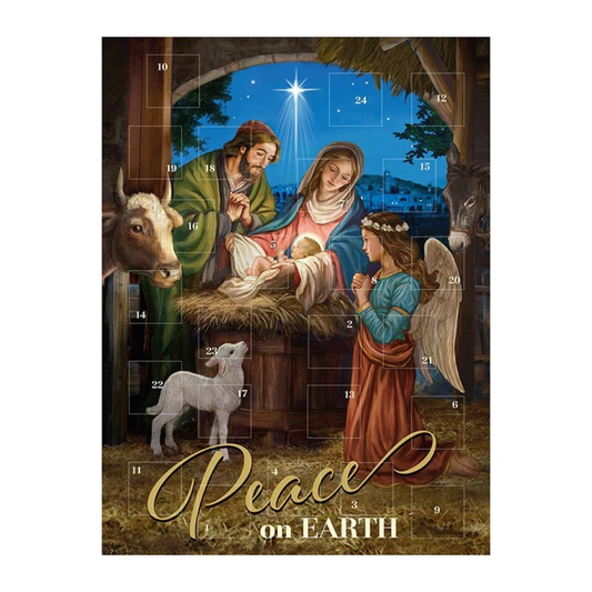 Peace On Earth Advent Calendar - 12 Pk
