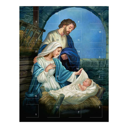 Advent Calendar Greeting Card - Holy Family - 12 Pk