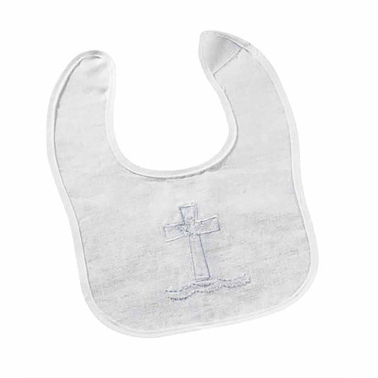 10" High Cross Baptismal Bib - 12 Pk